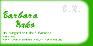 barbara mako business card